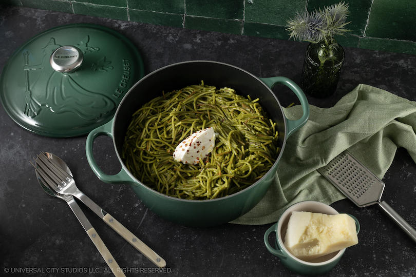 Toasted Pesto Broom Bristle Noodles
